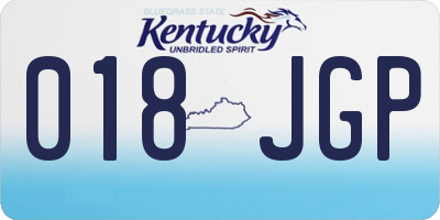 KY license plate 018JGP