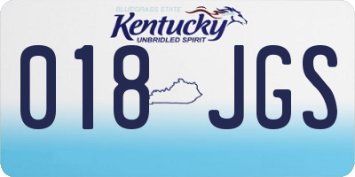 KY license plate 018JGS