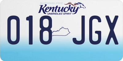 KY license plate 018JGX