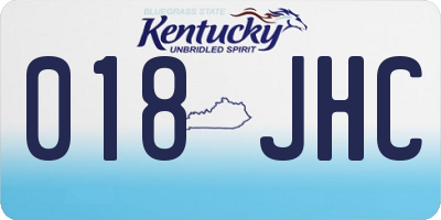 KY license plate 018JHC