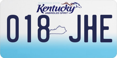 KY license plate 018JHE