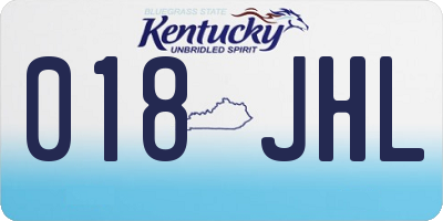 KY license plate 018JHL
