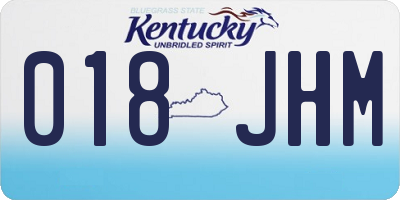 KY license plate 018JHM