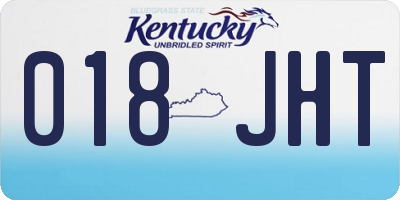 KY license plate 018JHT