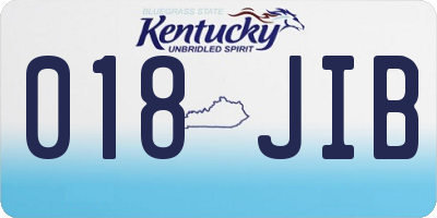 KY license plate 018JIB
