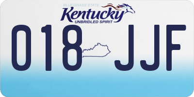 KY license plate 018JJF