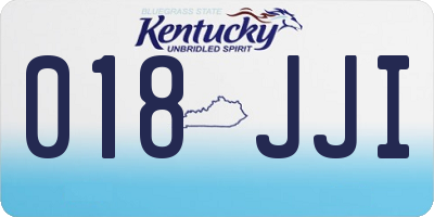 KY license plate 018JJI