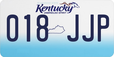 KY license plate 018JJP