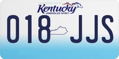 KY license plate 018JJS
