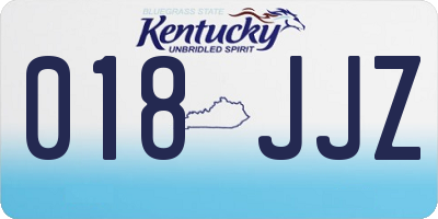 KY license plate 018JJZ