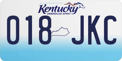 KY license plate 018JKC