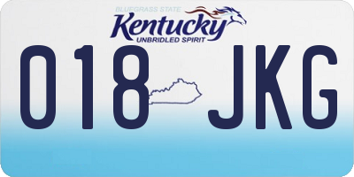KY license plate 018JKG