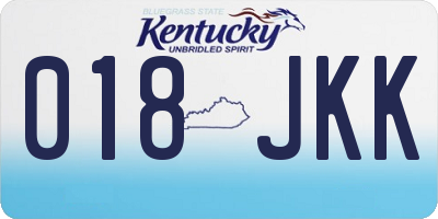 KY license plate 018JKK