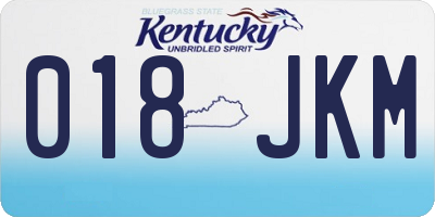 KY license plate 018JKM