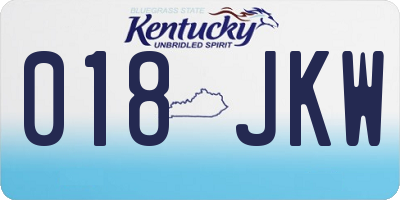 KY license plate 018JKW