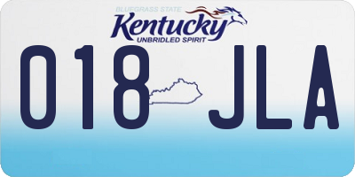 KY license plate 018JLA