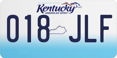 KY license plate 018JLF