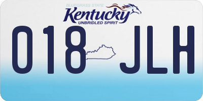 KY license plate 018JLH