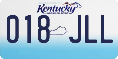 KY license plate 018JLL