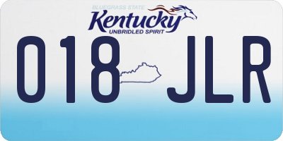 KY license plate 018JLR