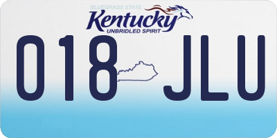 KY license plate 018JLU