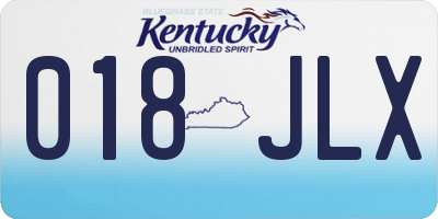 KY license plate 018JLX