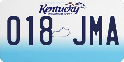 KY license plate 018JMA