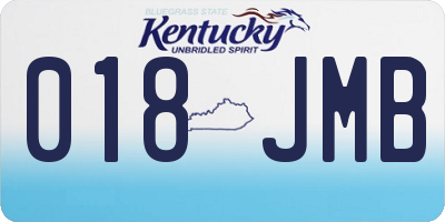 KY license plate 018JMB