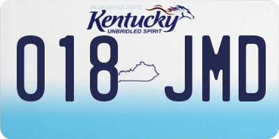 KY license plate 018JMD
