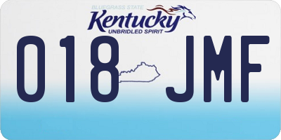 KY license plate 018JMF