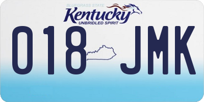 KY license plate 018JMK