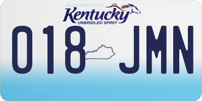 KY license plate 018JMN