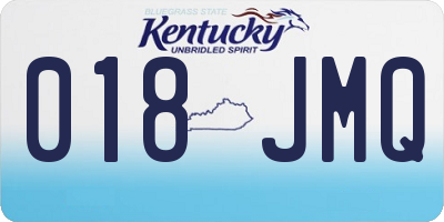 KY license plate 018JMQ