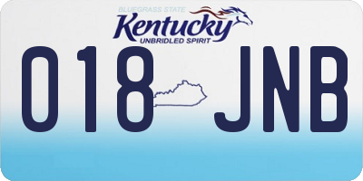 KY license plate 018JNB