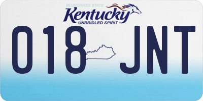 KY license plate 018JNT