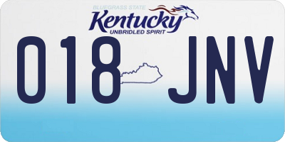 KY license plate 018JNV