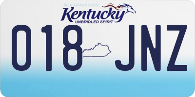 KY license plate 018JNZ