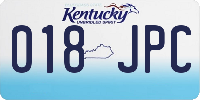 KY license plate 018JPC