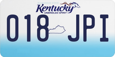 KY license plate 018JPI
