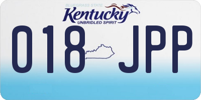KY license plate 018JPP