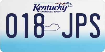 KY license plate 018JPS