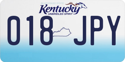 KY license plate 018JPY