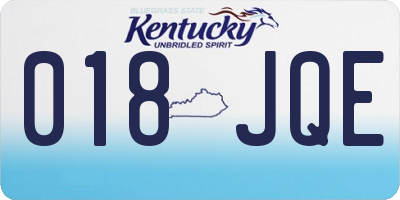 KY license plate 018JQE