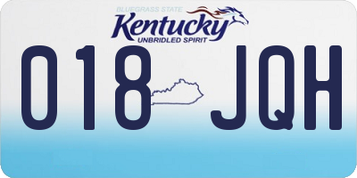 KY license plate 018JQH