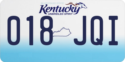 KY license plate 018JQI