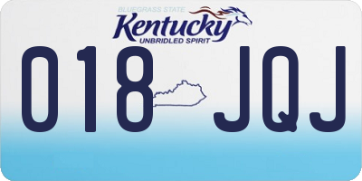 KY license plate 018JQJ