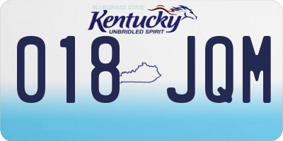 KY license plate 018JQM