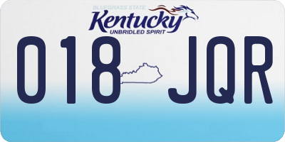 KY license plate 018JQR
