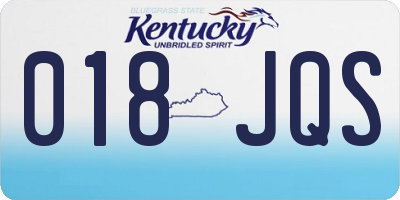 KY license plate 018JQS