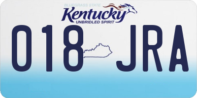 KY license plate 018JRA